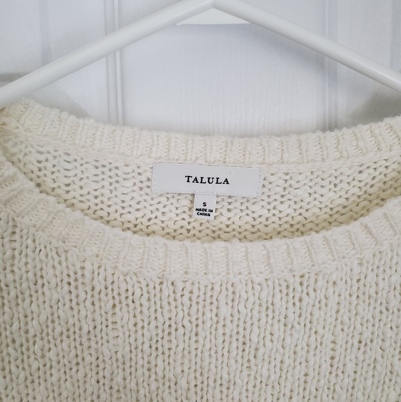 Talula EUC Cream Loose Knit Crewneck Sweat… - Picture 5 of 7